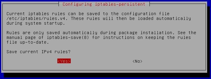 Iptables persistent