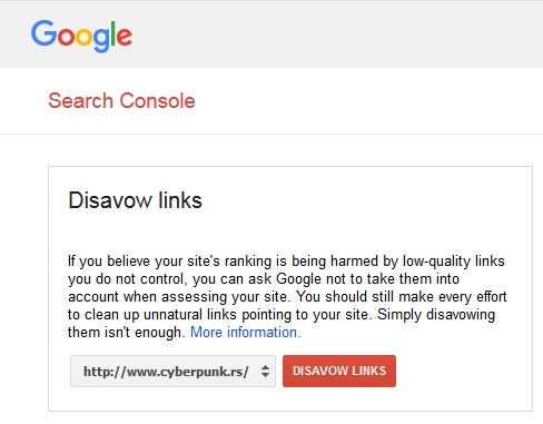 Negative SEO Disavow Google