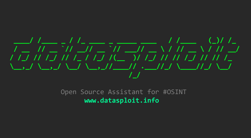 DataSploit: DataSploit – Framework Version 1.0