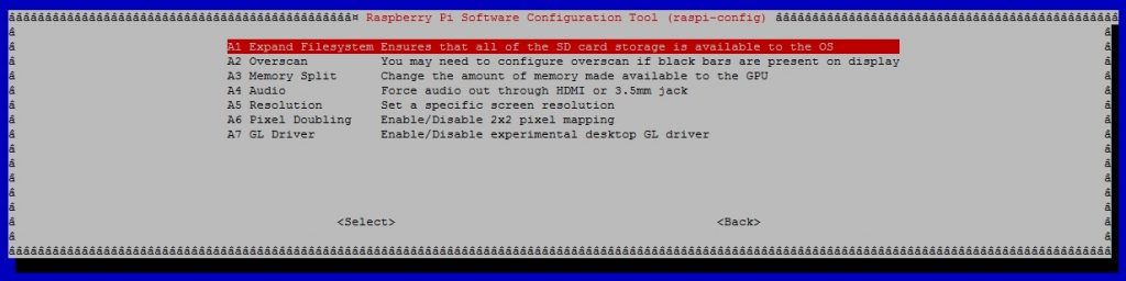 Clone Micro SD Card: Raspi-Config -> Expand Filesystem