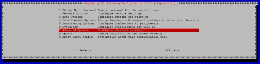 Clone Micro SD Card: Raspi-config -> Advances Options