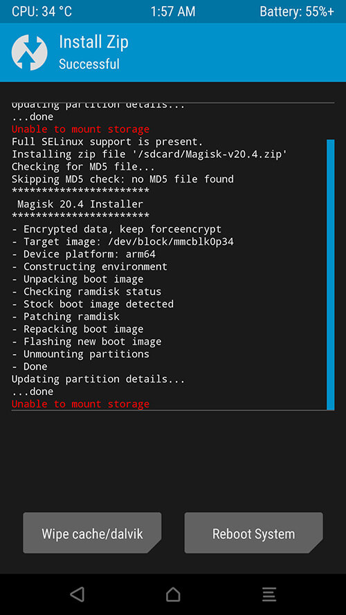 Magisk TWRP Install